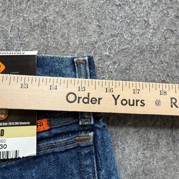 Wrangler Flame Resistant Jeans Men 32 x 30 Blue Relaxed Fit FR3W050 - Picture 10 of 16